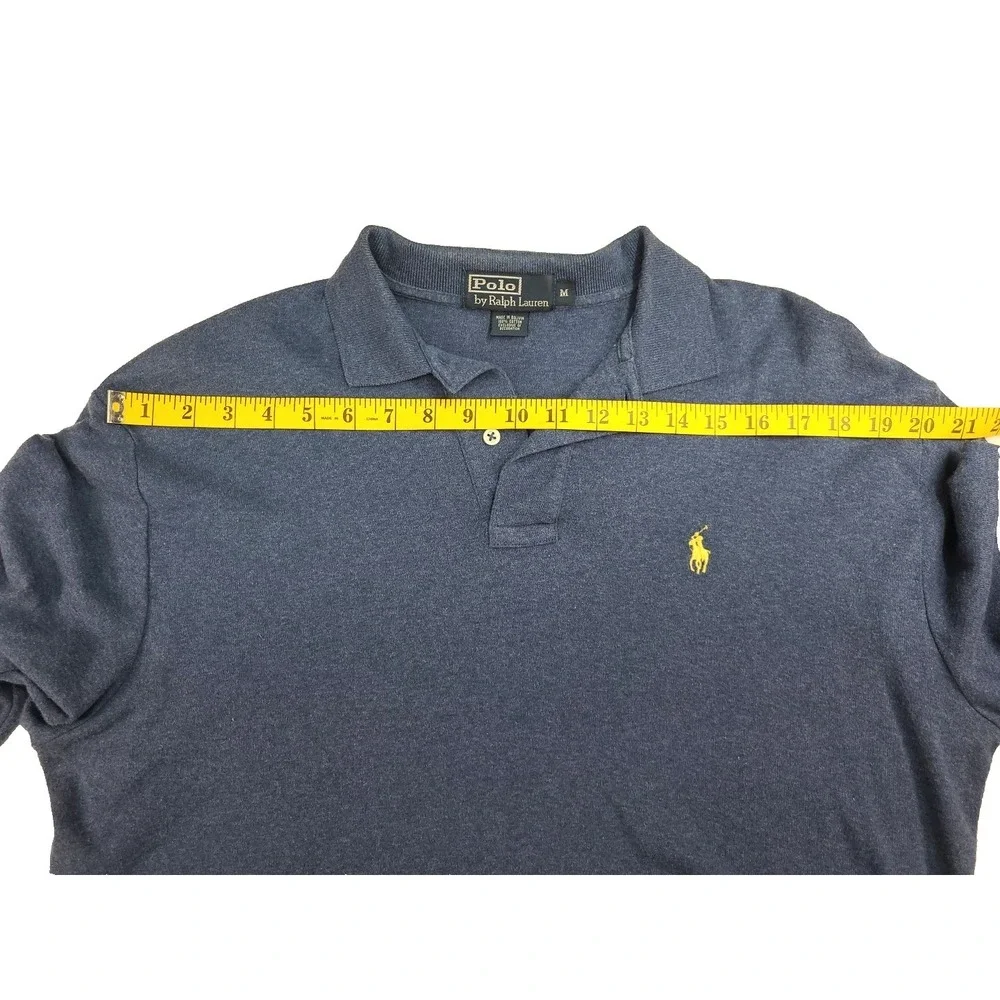 Polo Ralph Lauren Shirt Mens‎ M Classic Fit Soft Long Sleeve Polo Yellow Pony
